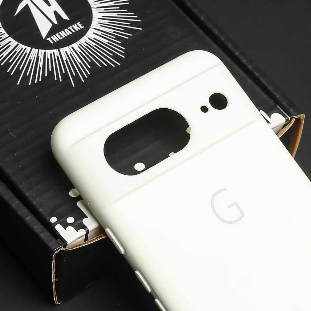 White Camera Original Silicone case for Google Pixel 8