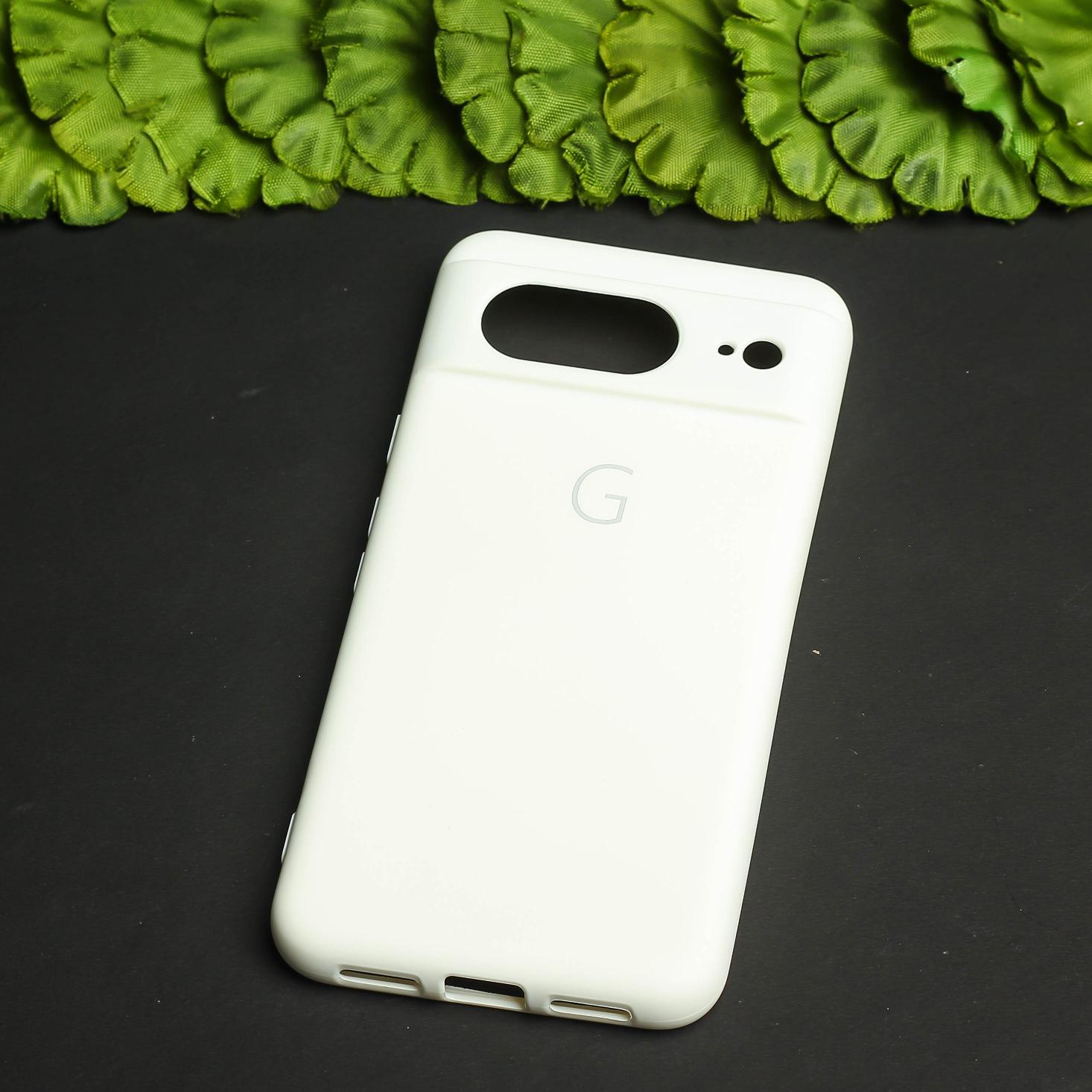 White Camera Original Silicone case for Google Pixel 8