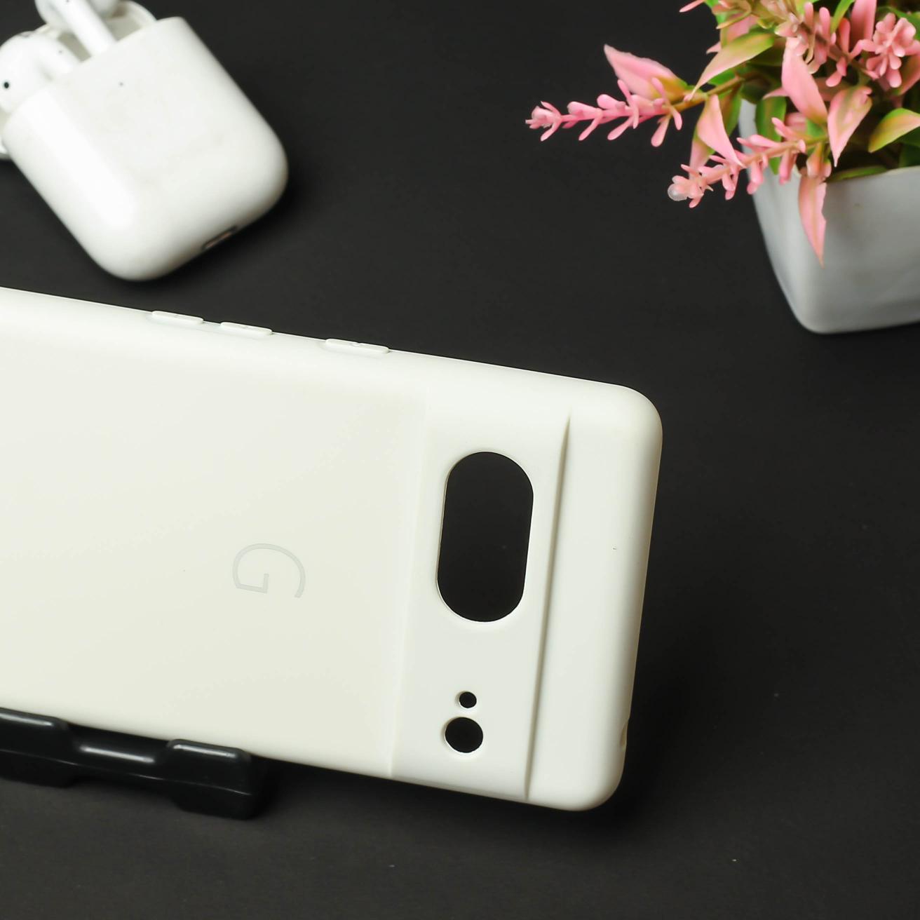 White Camera Original Silicone case for Google Pixel 7