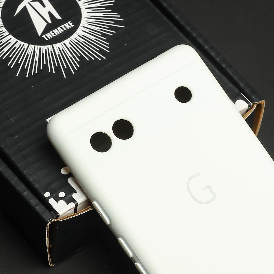 White Camera Original Silicone case for Google Pixel 6A