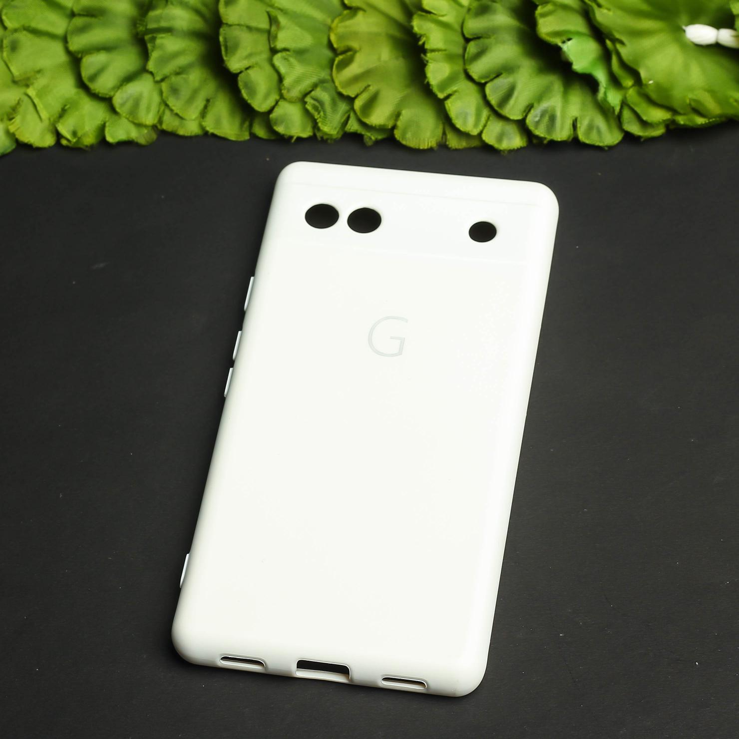 White Camera Original Silicone case for Google Pixel 6A