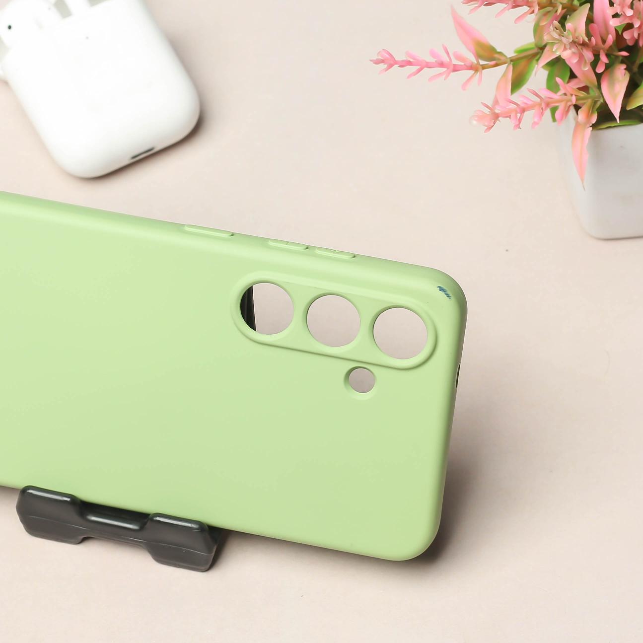 Light Green Camera Original Silicone case for Samsung S25