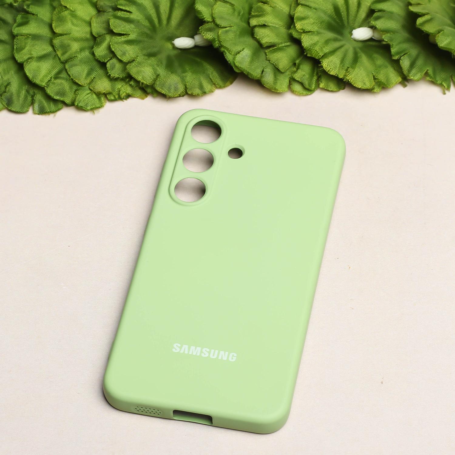 Light Green Camera Original Silicone case for Samsung S25