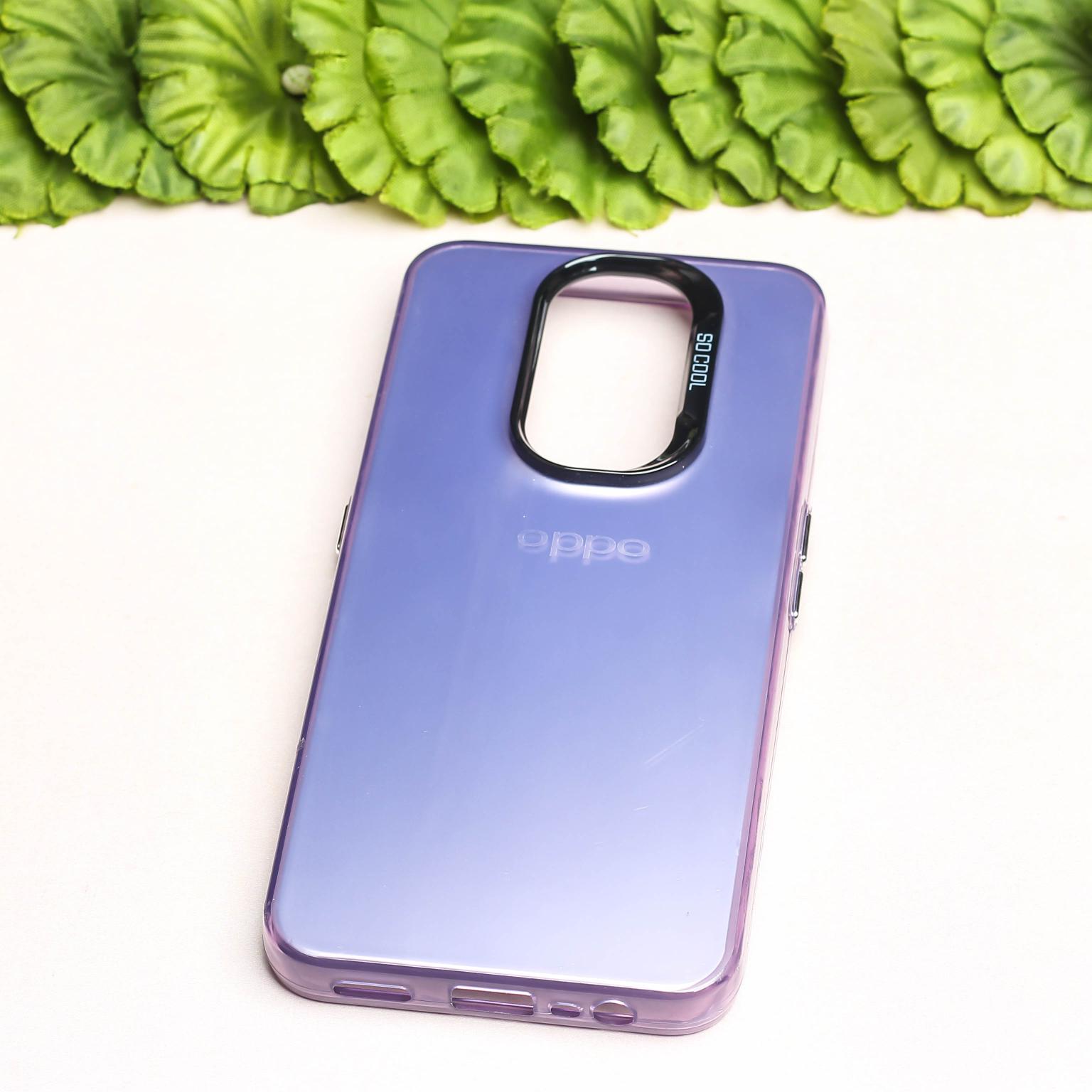Purple Rgiem Slim Slicone Non-Yellowing Protective Case for Oppo A5 2020