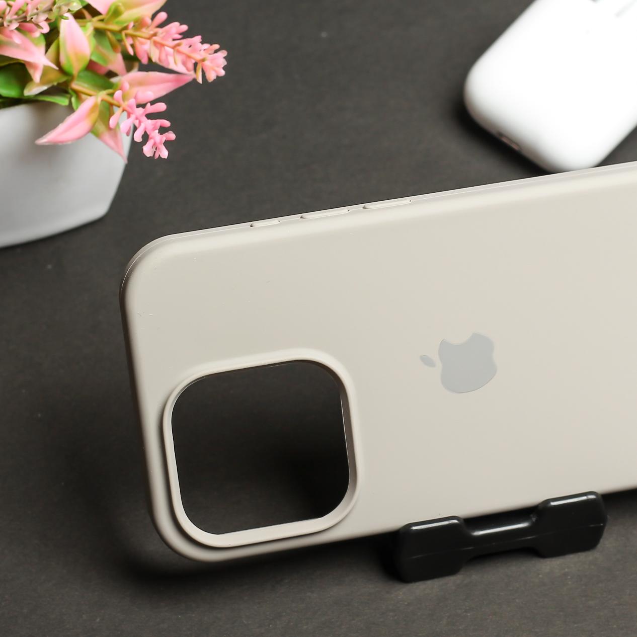 Light Brown Original Silicone case for Apple iPhone 11 Pro