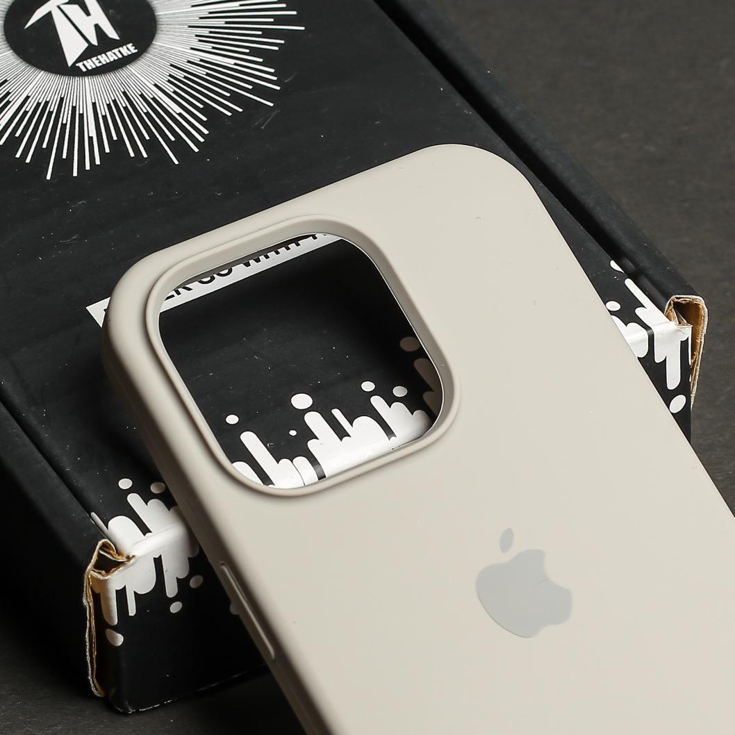 Light Brown Original Silicone case for Apple iphone 14 Pro Max