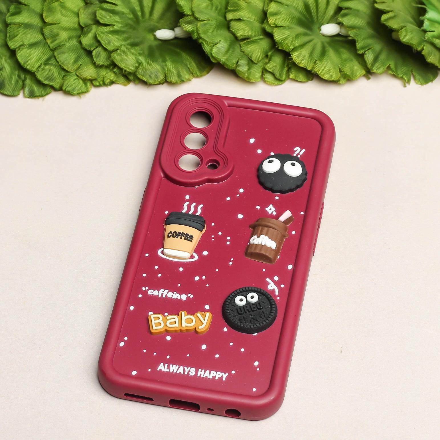 Mehroon COFFEE (ALWAYS HAPPY) Silicone case for Oneplus Nord CE