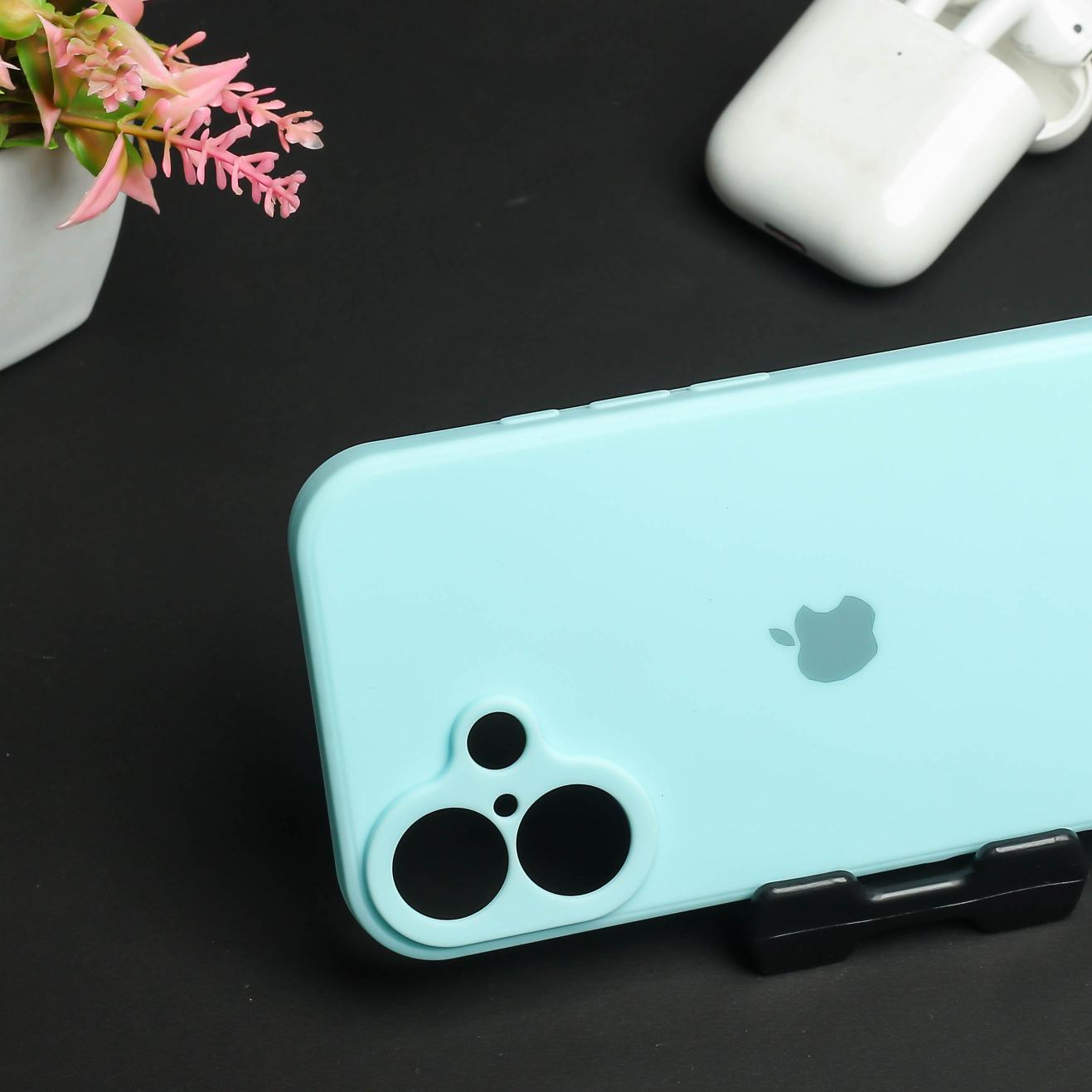 Light Blue Candy Silicone Case for Apple Iphone 16