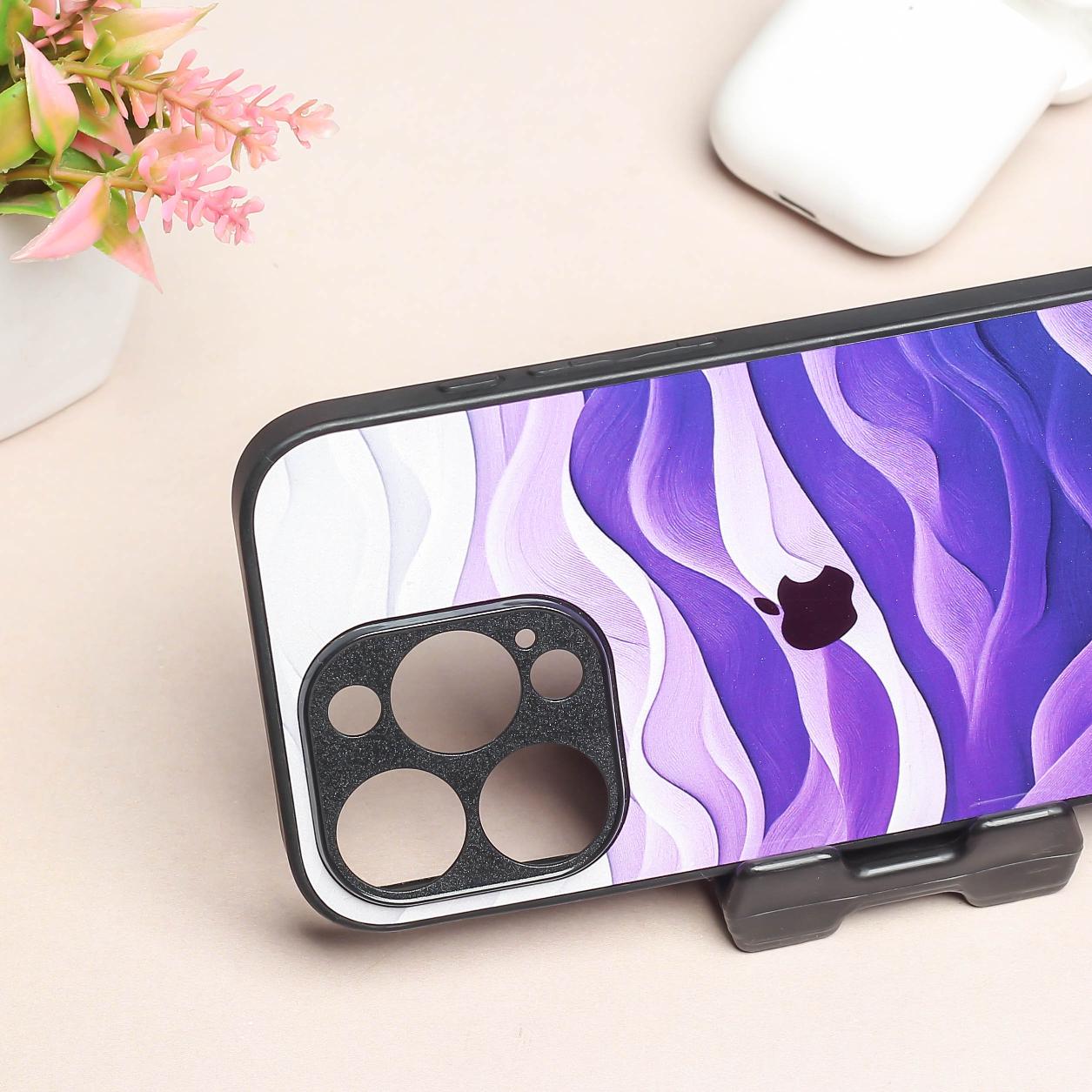 Purple Crest metal back case for Apple Iphone 16 Pro Max