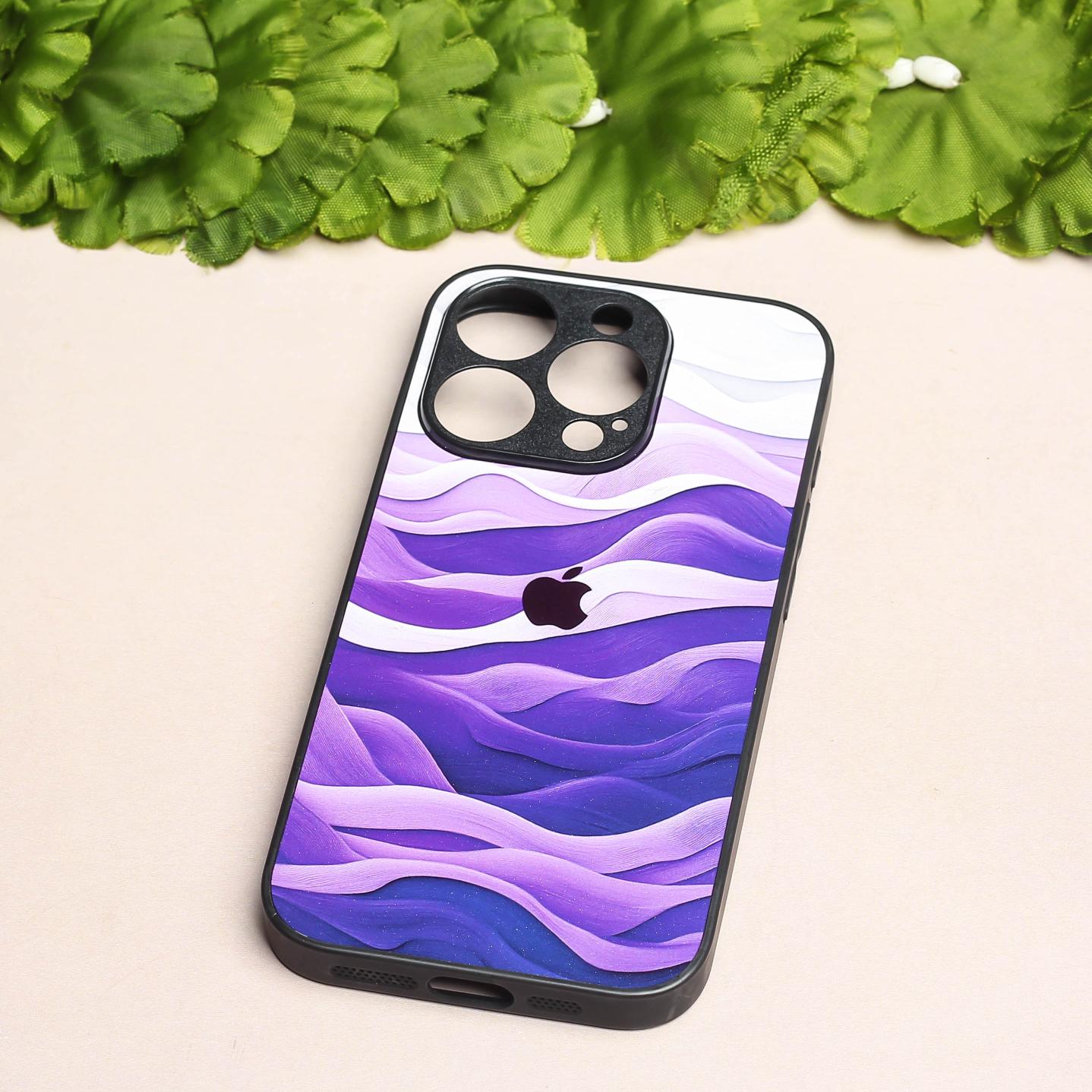 Purple Crest metal back case for Apple Iphone 15 Pro