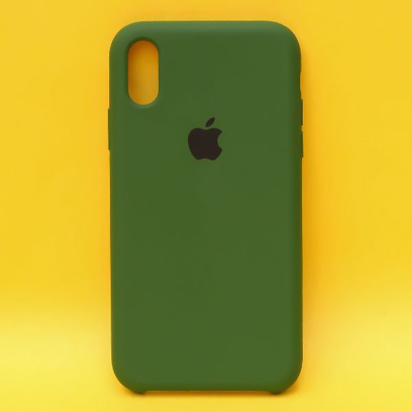 Dark Green Original Silicone case for Apple iphone XR
