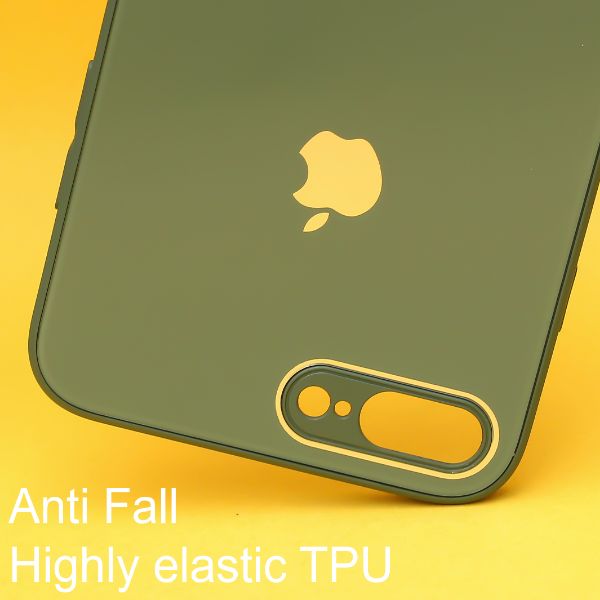 Dark green camera Safe mirror case for Apple Iphone 8 Plus