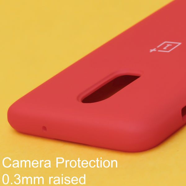 Red Original Silicone case for Oneplus 7