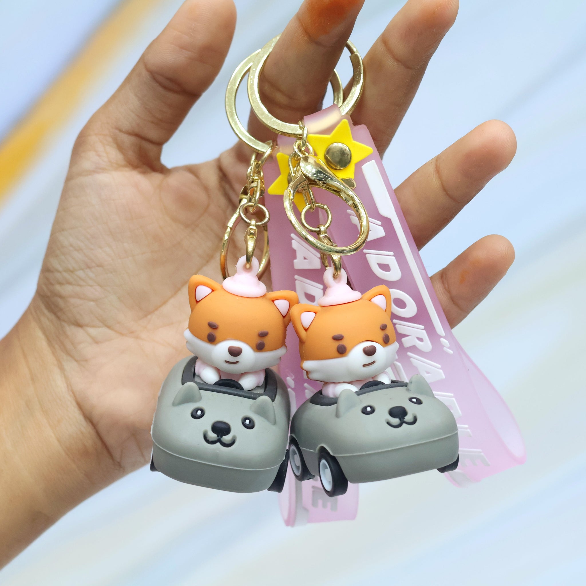 Cute Little Fox Car Keychain