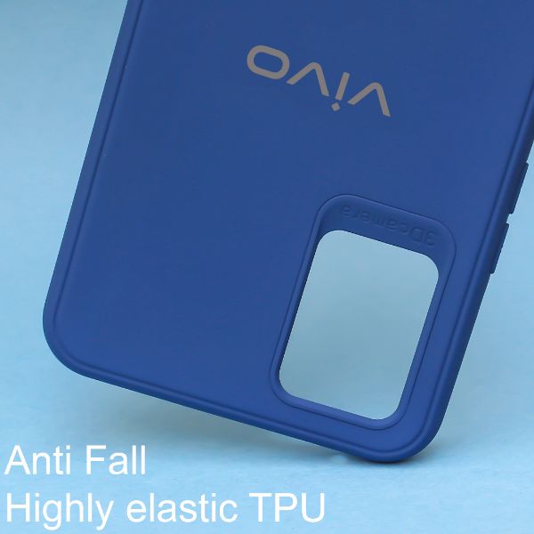 Dark Blue Silicone Case for Vivo Y33s