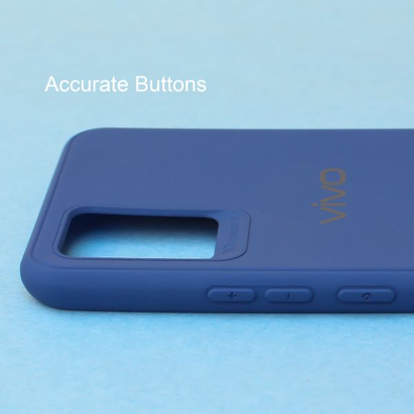 Dark Blue Silicone Case for Vivo Y33s