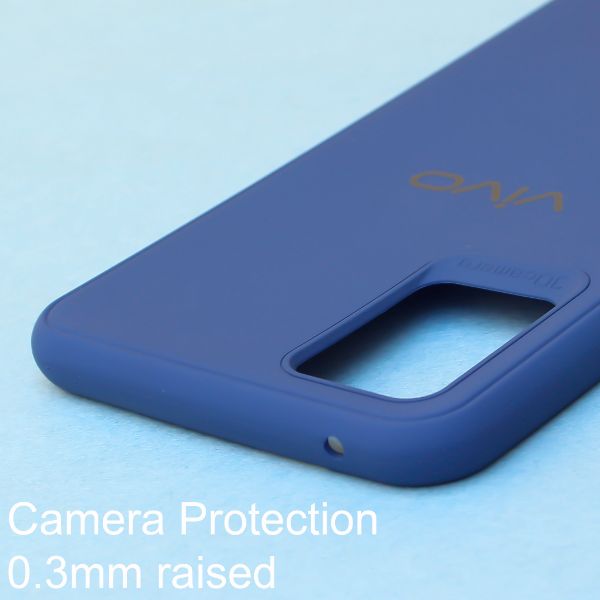 Dark Blue Silicone Case for Vivo Y33s