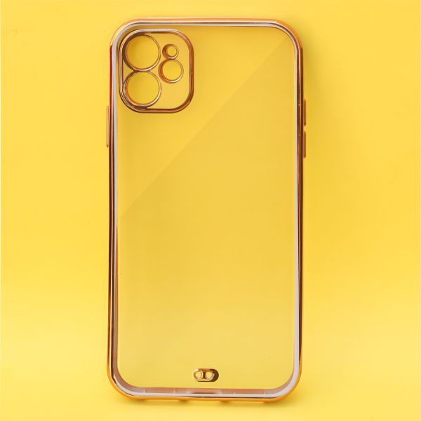 Purple Electroplated Transparent Case for Apple iphone 12