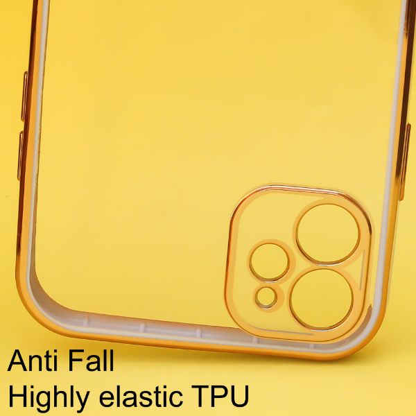 Purple Electroplated Transparent Case for Apple iphone 12