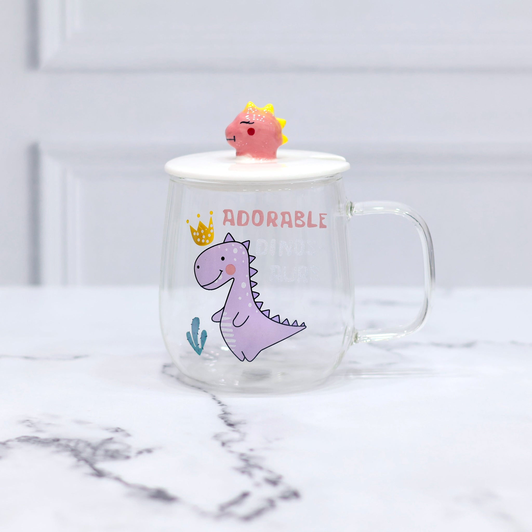 Dinosaur Transparent Glass Mug