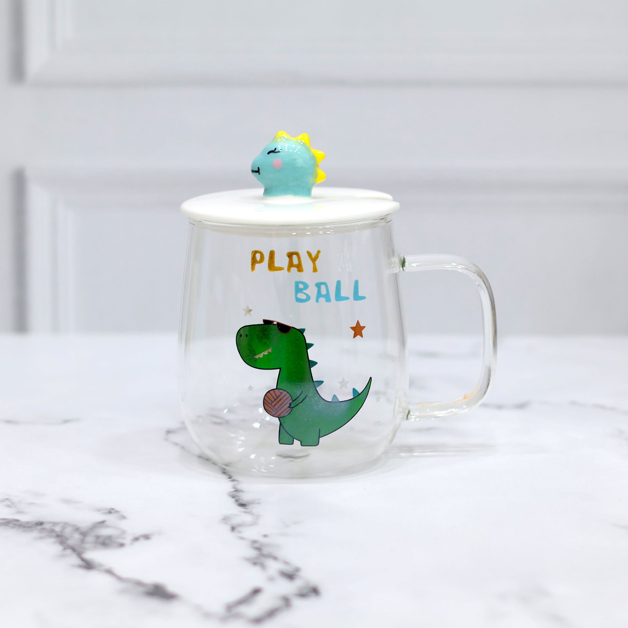 Dinosaur Transparent Glass Mug