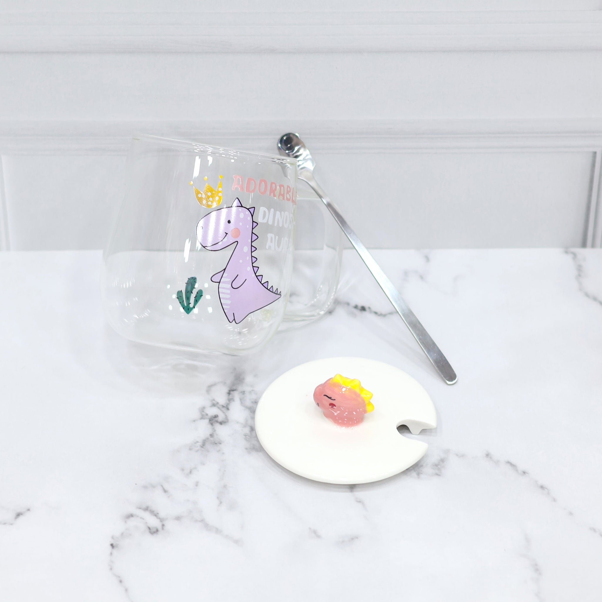 Dinosaur Transparent Glass Mug