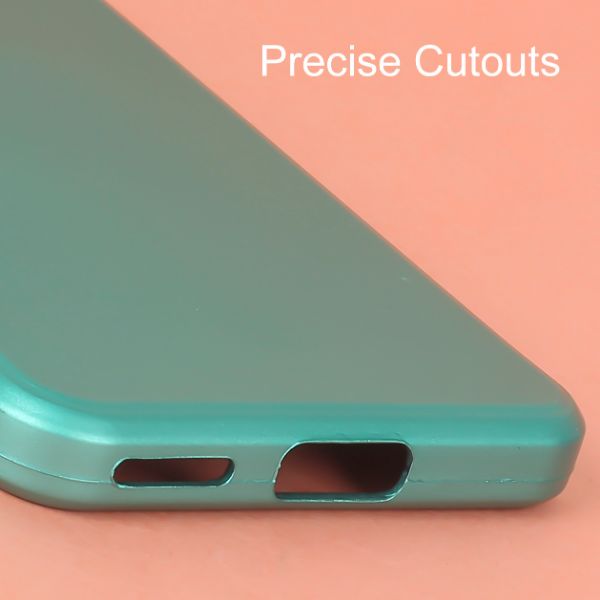 Dark Green Metallic Finish Silicone Case for Oneplus Nord 2T