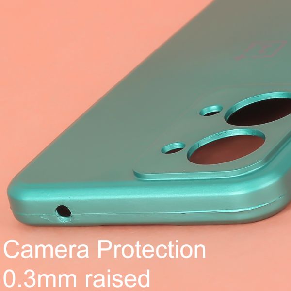 Dark Green Metallic Finish Silicone Case for Oneplus Nord 2T