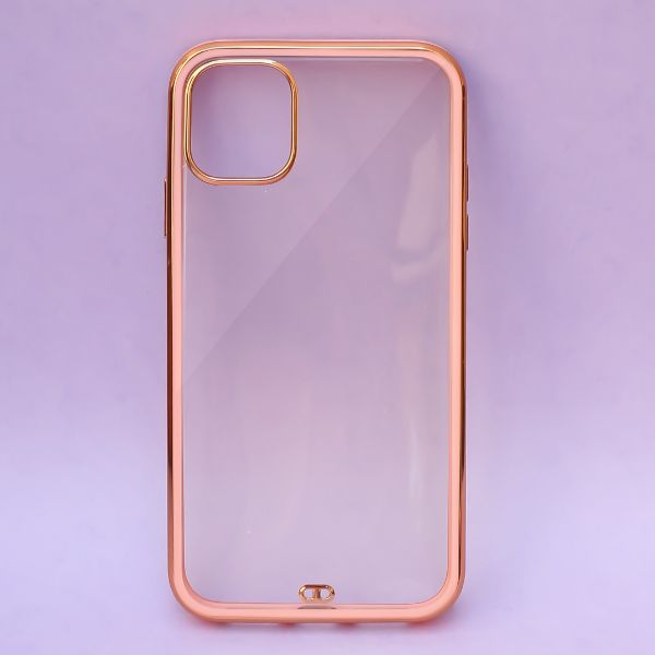 Rose Gold Electroplated Transparent Case for Apple iphone 13 Pro Max