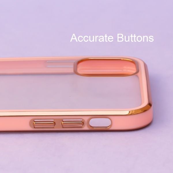 Rose Gold Electroplated Transparent Case for Apple iphone 13 Pro Max