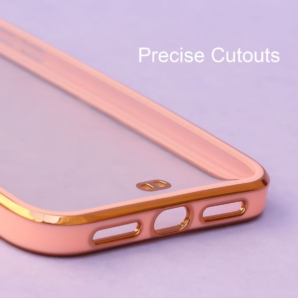 Rose Gold Electroplated Transparent Case for Apple iphone 12 Pro