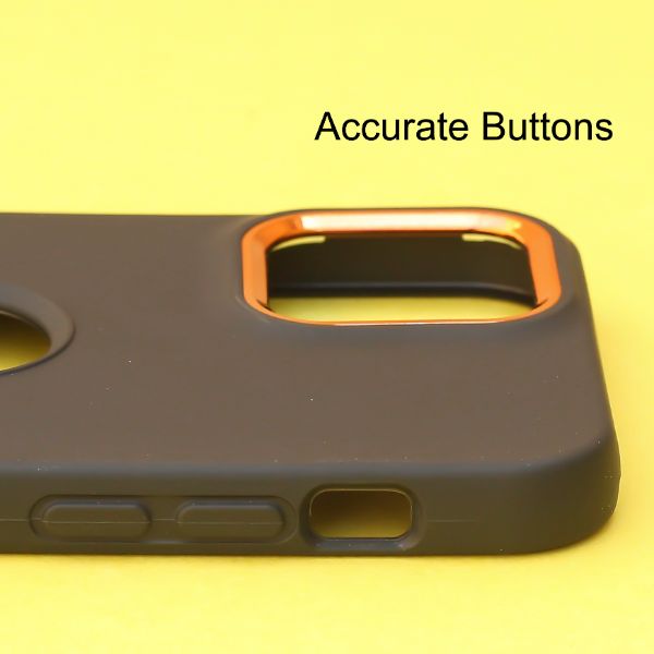 Brown Ring Purple Guardian Metal Logo cut Case for Apple iphone 14 Pro