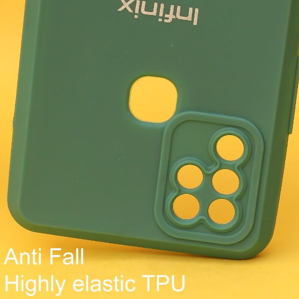 Dark Green Spazy Silicone Case for Infinix Hot 10