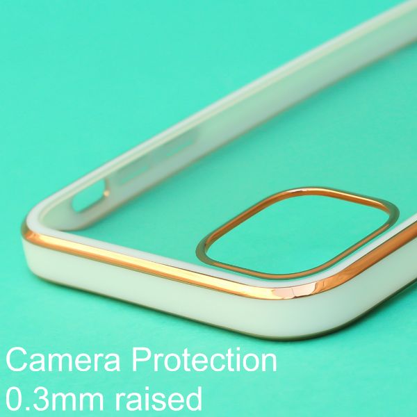 White Electroplated Transparent Case for Apple iphone 13 Pro