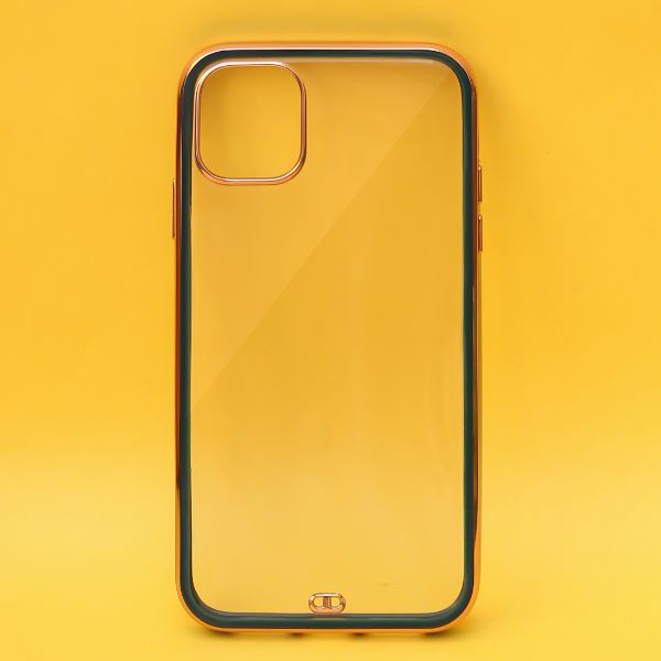 Dark Green Electroplated Transparent Case for Apple iphone 12 Pro