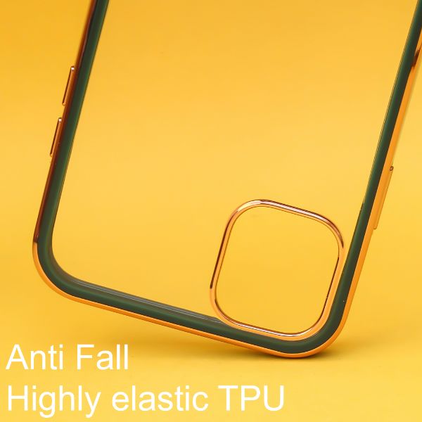 Dark Green Electroplated Transparent Case for Apple iphone 13 Pro
