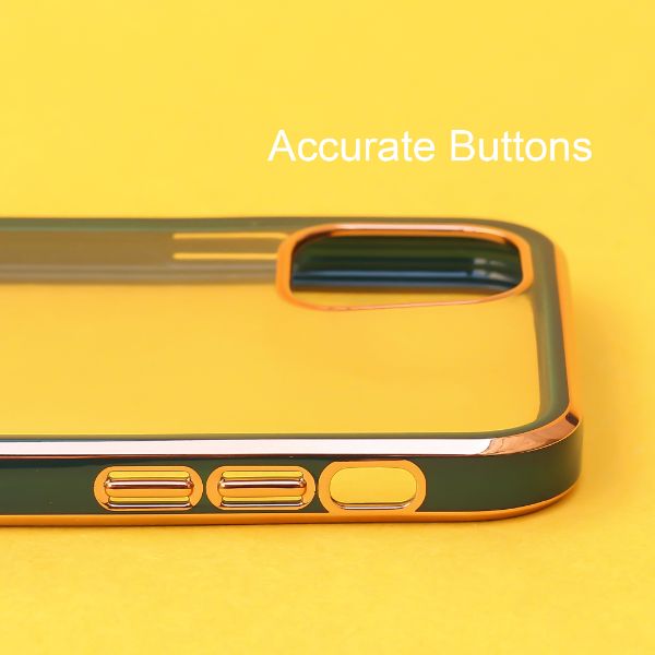Dark Green Electroplated Transparent Case for Apple iphone 13 Pro Max