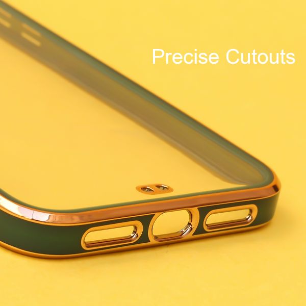 Dark Green Electroplated Transparent Case for Apple iphone Xs max