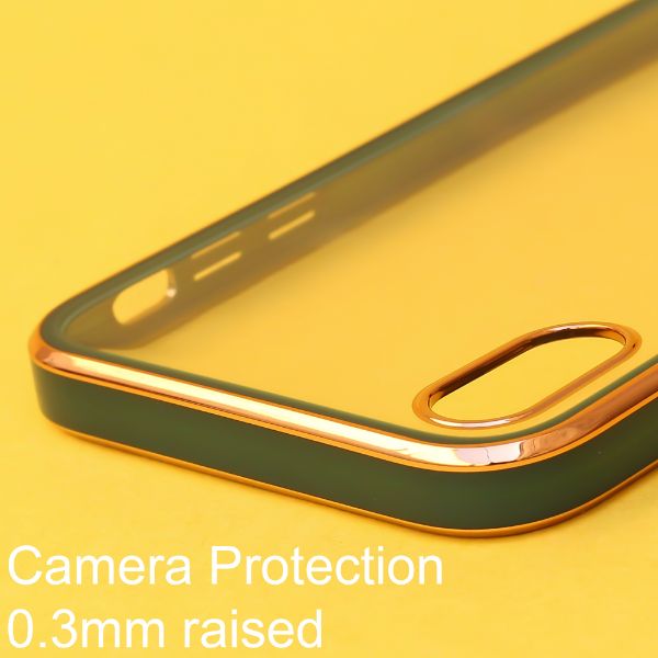 Dark Green Electroplated Transparent Case for Apple iphone X/Xs