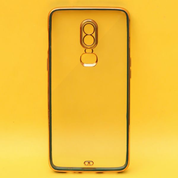 Dark Green Electroplated Transparent Case for Oneplus 6