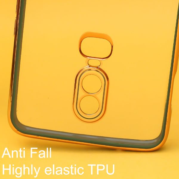 Dark Green Electroplated Transparent Case for Oneplus 6