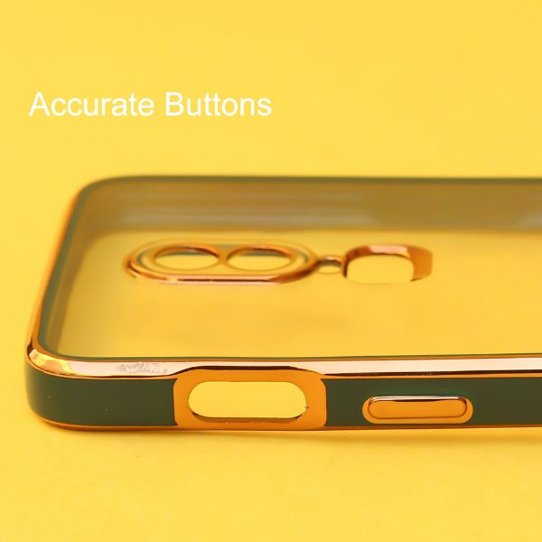 Dark Green Electroplated Transparent Case for Oneplus 6