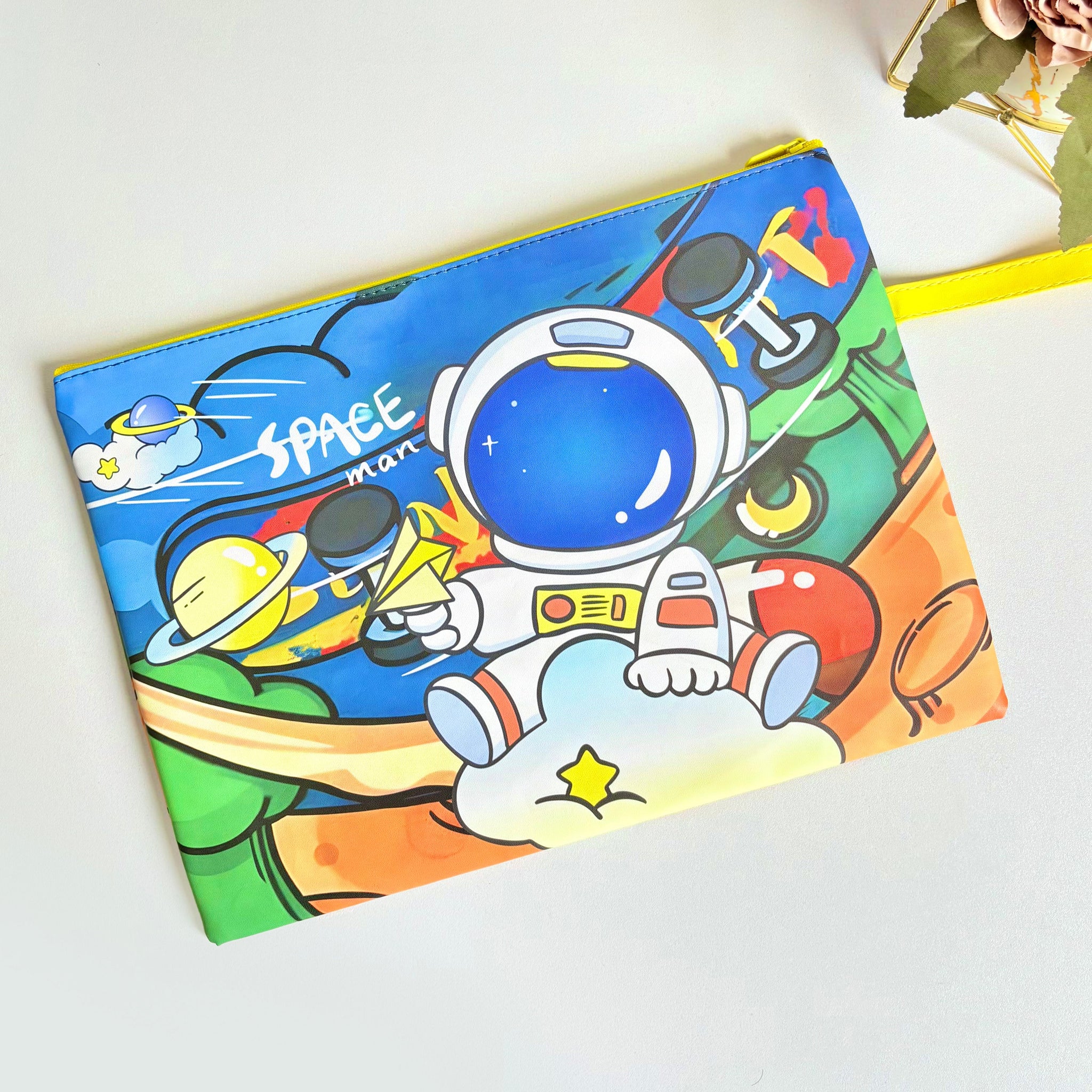 Cartoon A4 Zipper Folder Bag – Cute & Durable Organizer