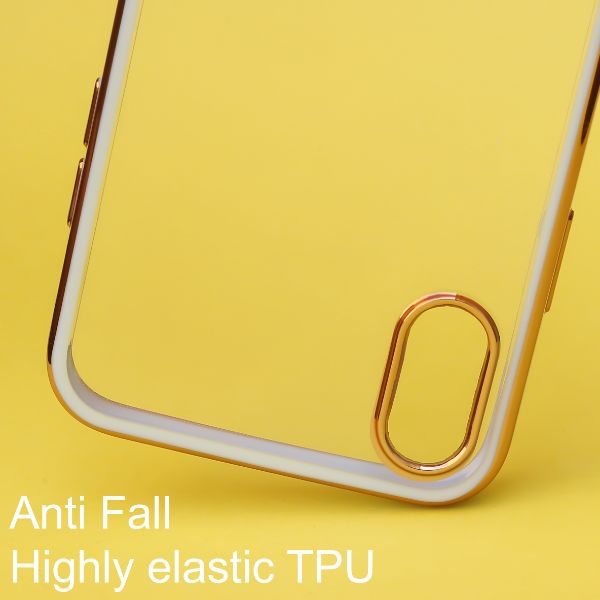 Purple Electroplated Transparent Case for Apple iphone Xs max