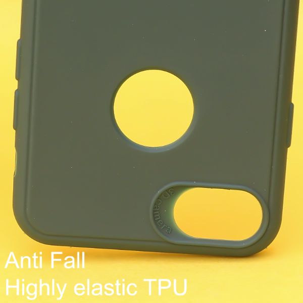 Dark Green Candy Logo Cut Silicone Case for Apple Iphone 7