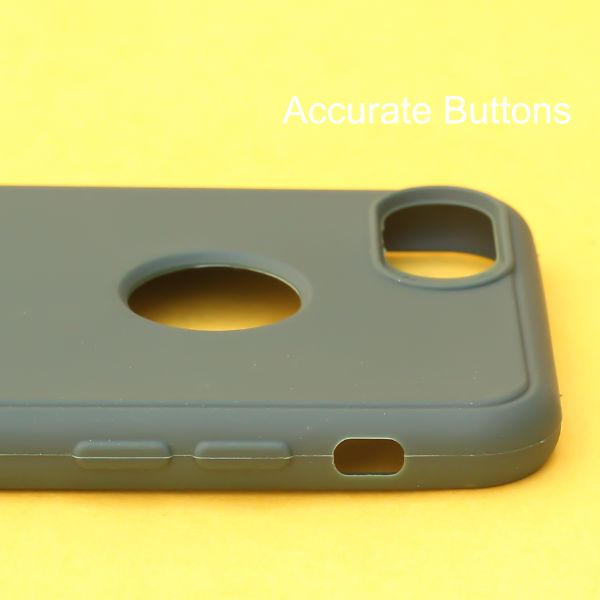 Dark Green Candy Logo Cut Silicone Case for Apple Iphone 7