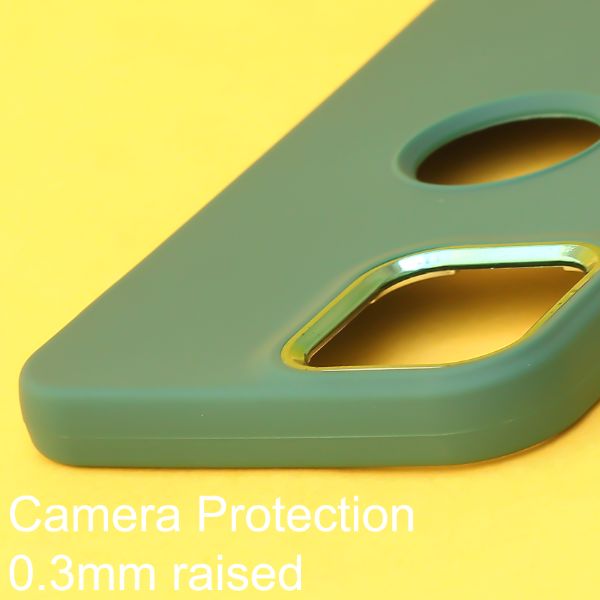 Dark Green Guardian Metal Logo cut Case for Apple iphone 12