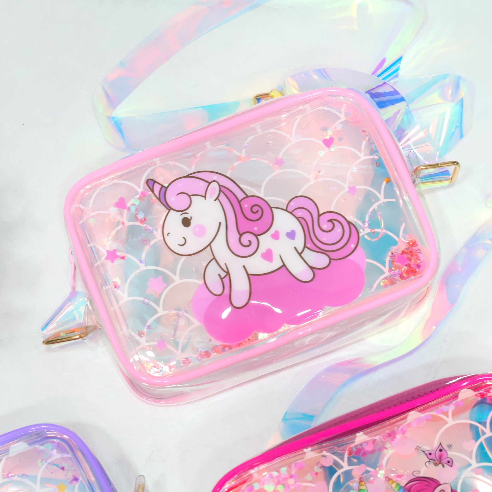 Unicorn Holographic Transparent Sling Bag