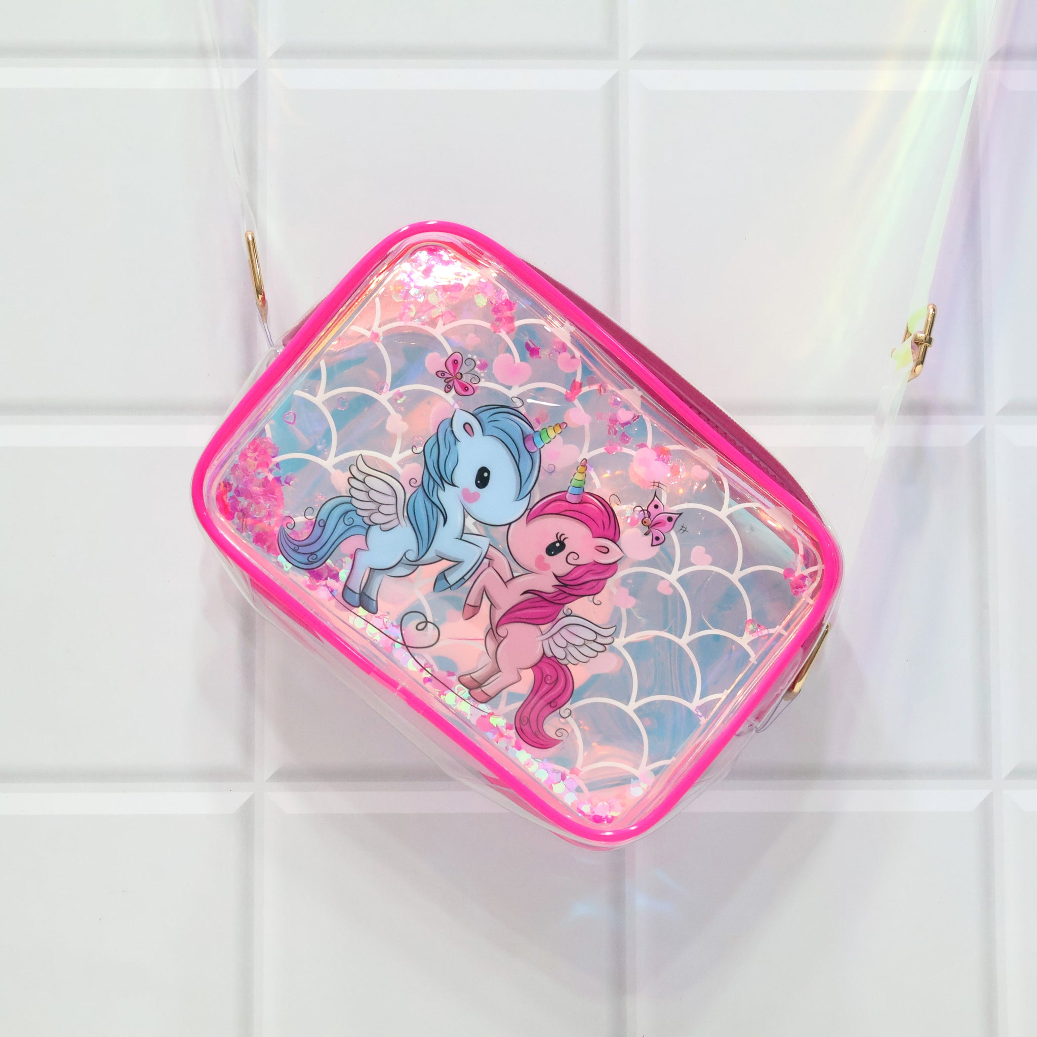 Unicorn Holographic Transparent Sling Bag