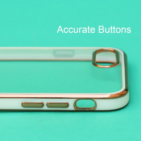White Electroplated Transparent Case for Apple iphone 7